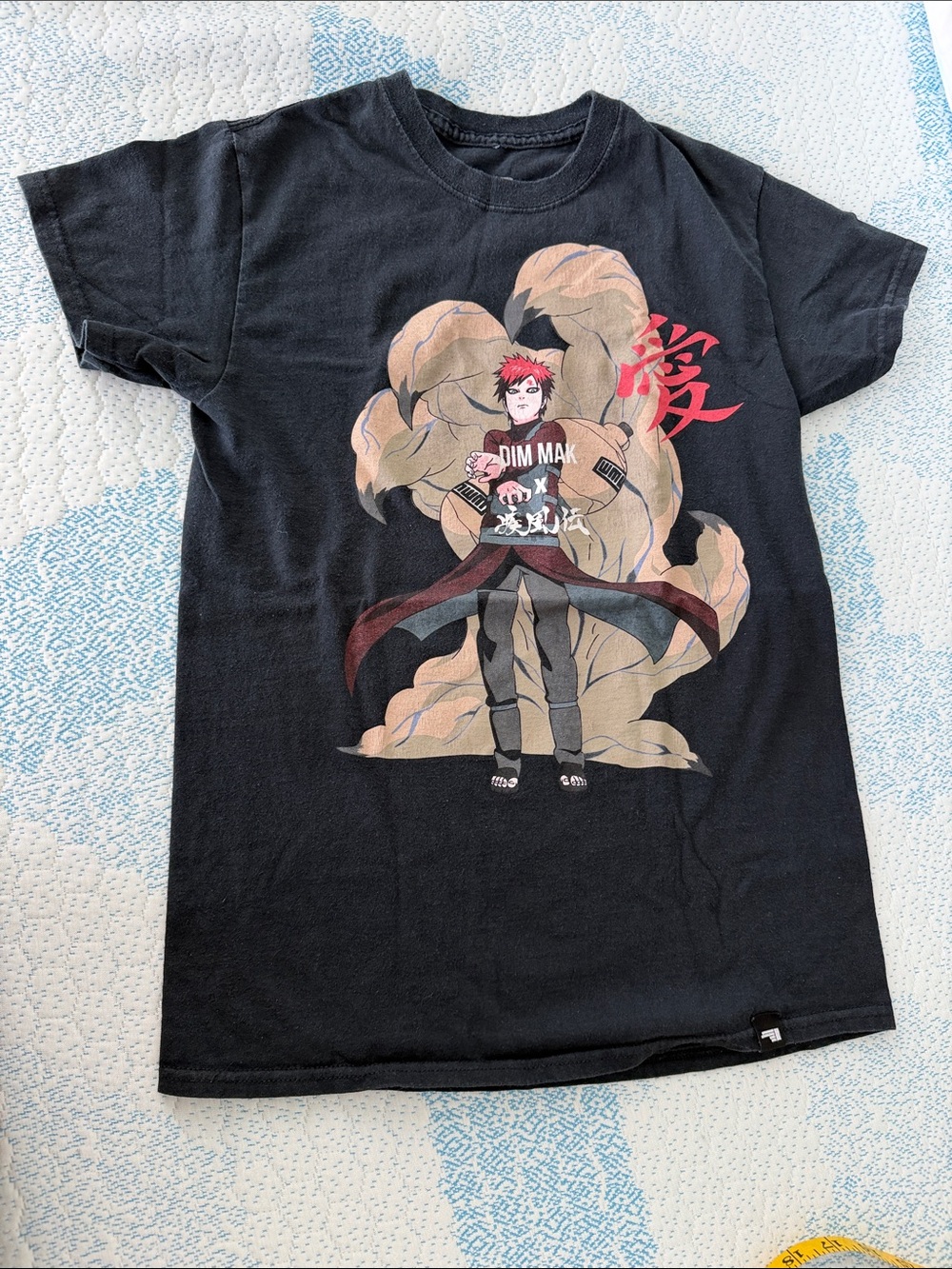 DIM MAK Collaboration Black Naruto Graphic Tee - Men’s Short Sleeve Shirt